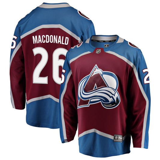 Colorado Avalanche #26 Jacob MacDonald Red Home Authentic Pro Jersey