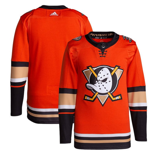 Anaheim Ducks Orange Alternate Authentic Pro Blank Jersey