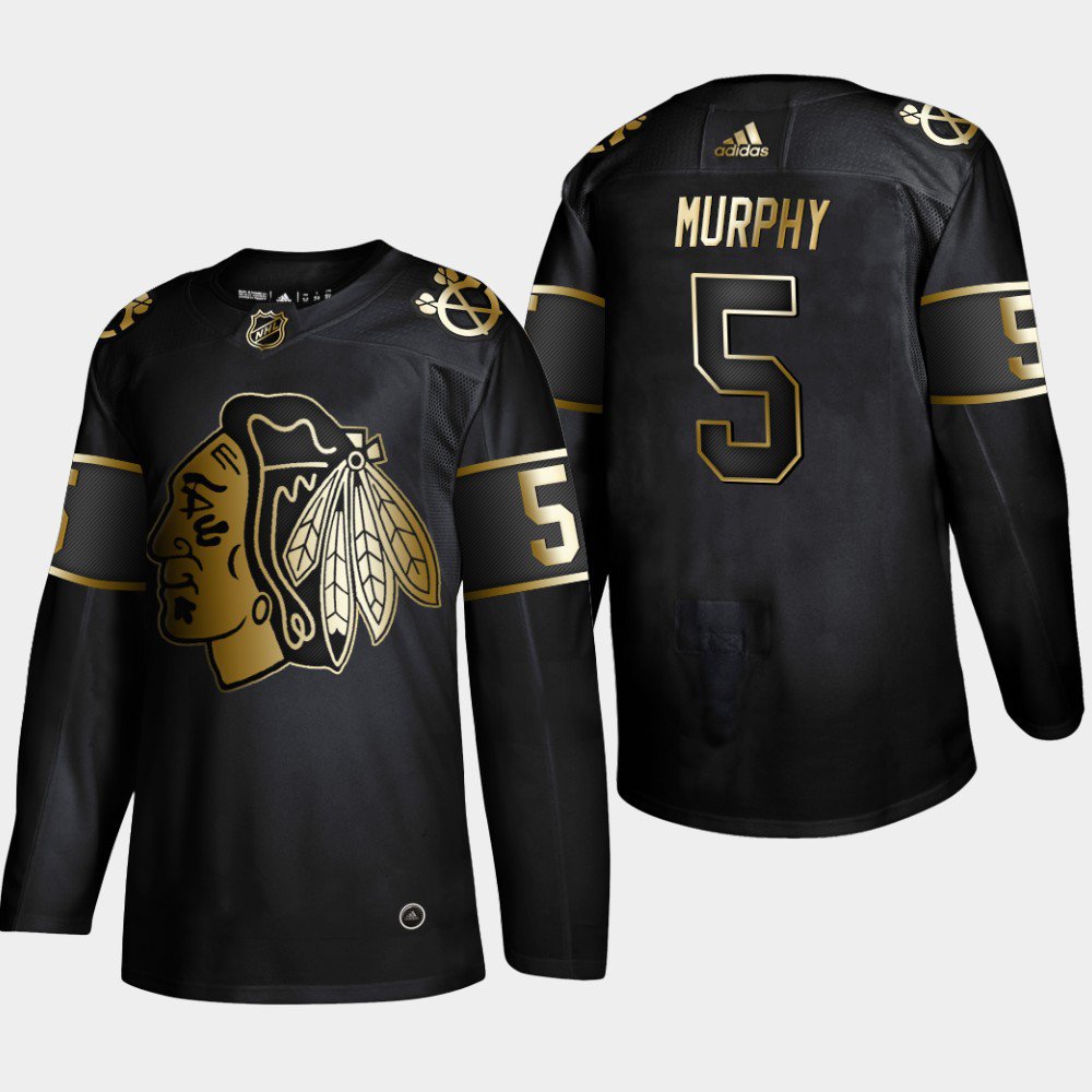 Chicago Blackhawks #5 Connor Murphy Black Golden Jersey