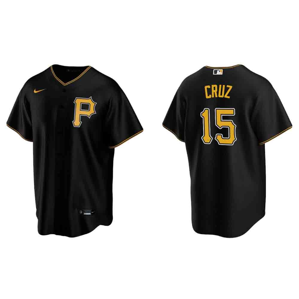 Men's Pittsburgh Pirates Oneil Cruz Cool Base Replica Alternate Jersey - Black